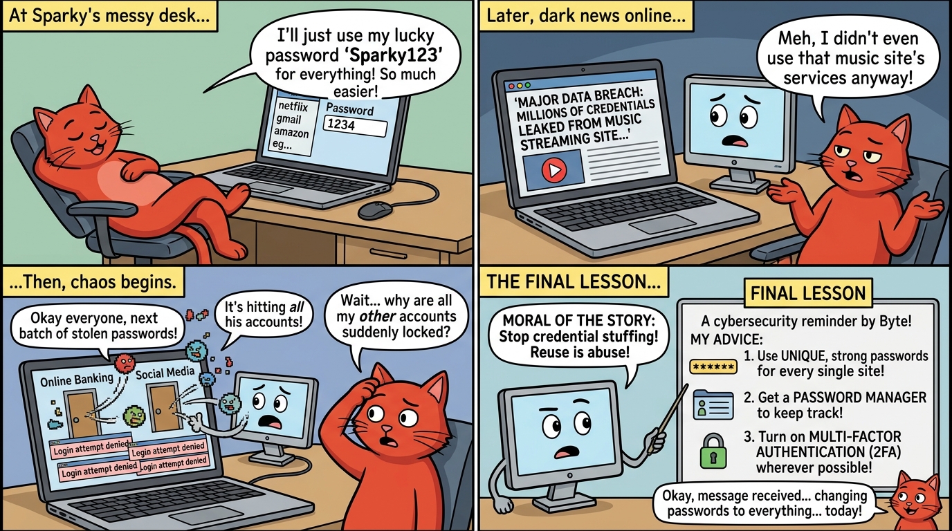 CyberToons: credential stuffing attacks
