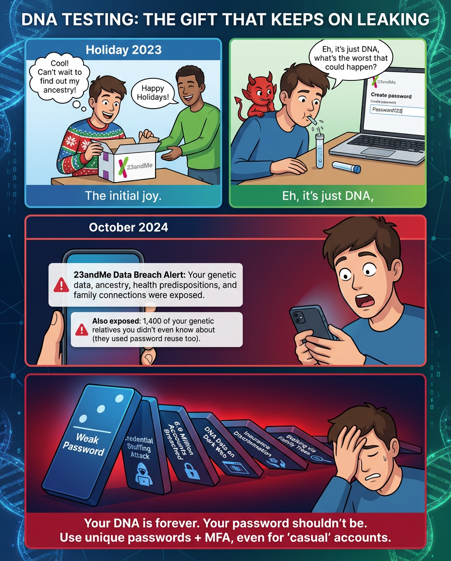 DNA Testing: When Weak Passwords Expose Your Genetic Legacy