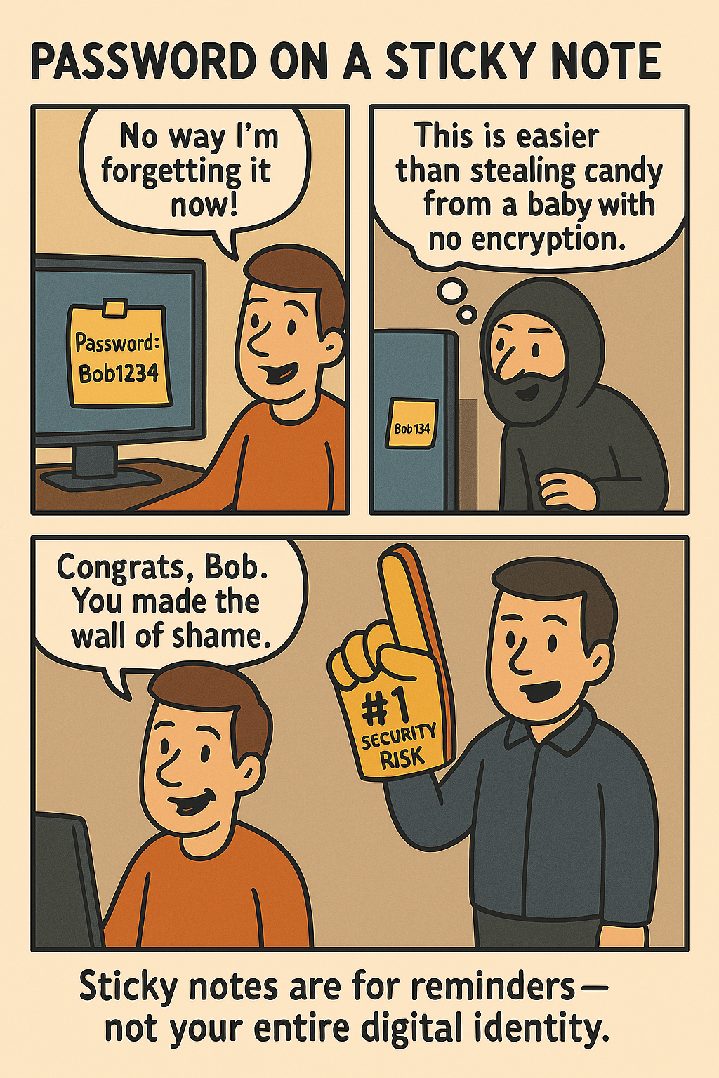 Password on a Sticky Note