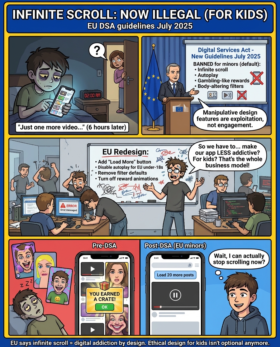 When Infinite Scroll Hits the Digital Wall: EU vs. Social Media